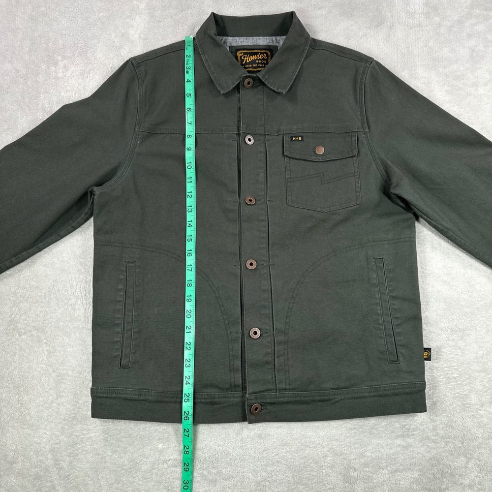 Howler Brothers Jacket Mens Medium Green Gaucho Utility Canvas Chore Outdoors - Picture 11 of 15